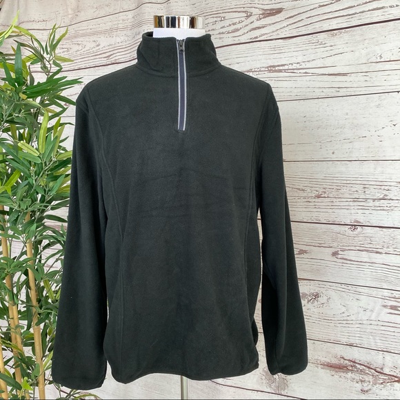 🌴VINTAGE 1946 BLACK 1/4 ZIP FLEECE NWT - Picture 2 of 7